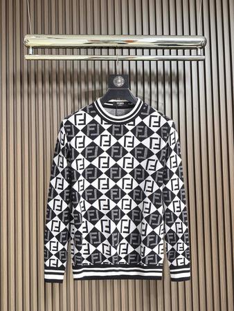 Fend* 2023 Wool Sweater Grey/Brown Size M-3XL
