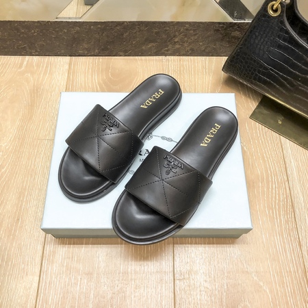 Prad* Women's Slippers Shoes Black Size 34-40