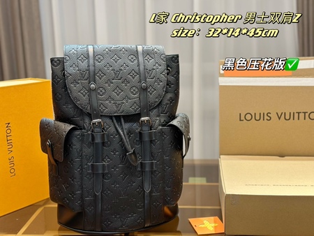 L*V Christpher Backpack Black 32x14x45cm