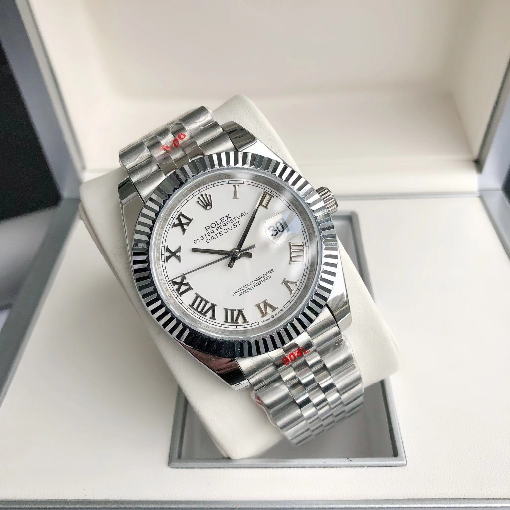 Role* Datejust Oystersteel and White Gold Bracelet White 41 MM