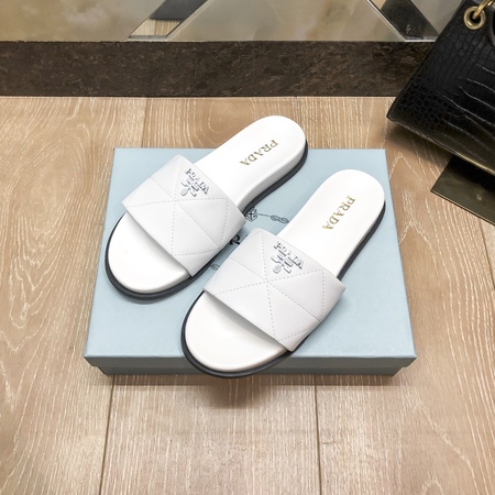 Prad* Women's Slippers Shoes White Size 34-40