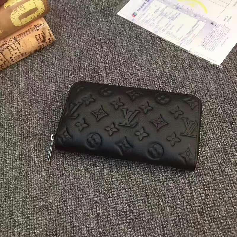 L*V Monogram Zippy Wallet Black 19.5x10x2.5 cm