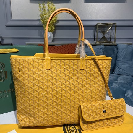 Goyar* Rouette Leather Tote Bag Yellow 34x22x27 cm