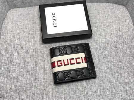GG Short Wallet Black 11x10x1.5 cm