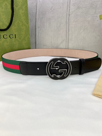Gucci GG Leather Belt Black 38 MM