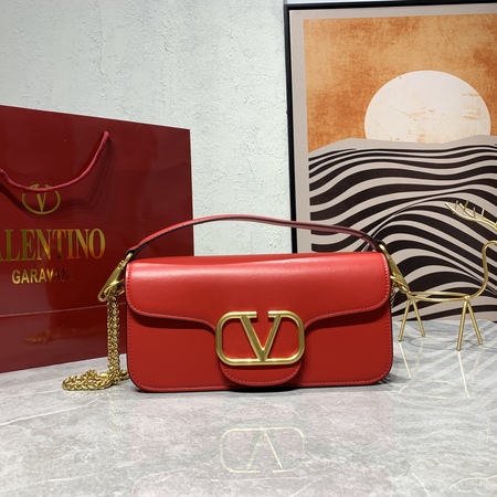 Valentin* Stud Sign Bag Red 27x13x6 cm