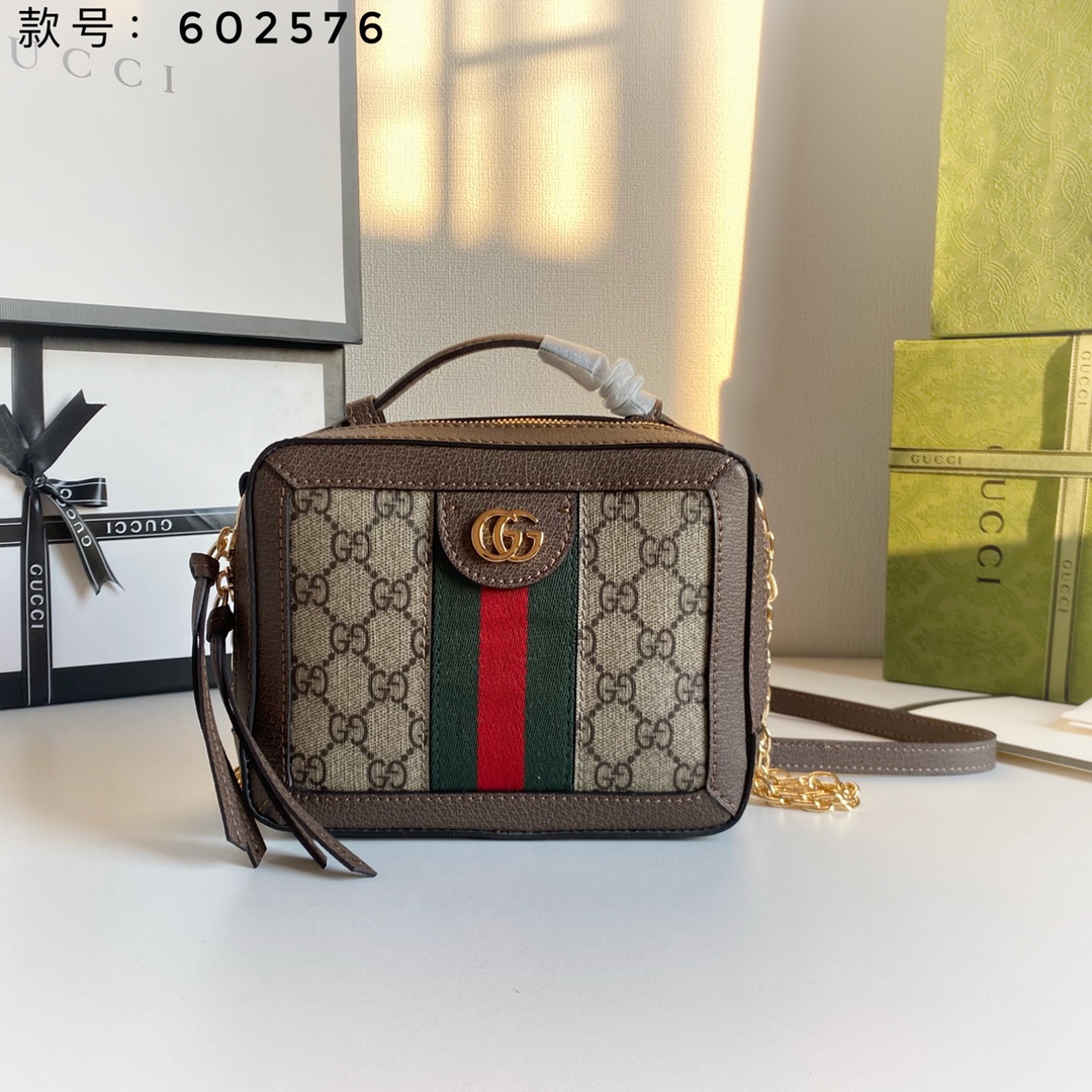 Gucc* GG Ophidia Mini Messenger Bag 18.5x15x7.5 cm