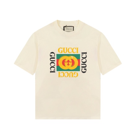 Gucc* OS T-Shirt Cream for Men Women