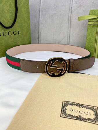 Gucci GG Leather Belt Brown 38 MM